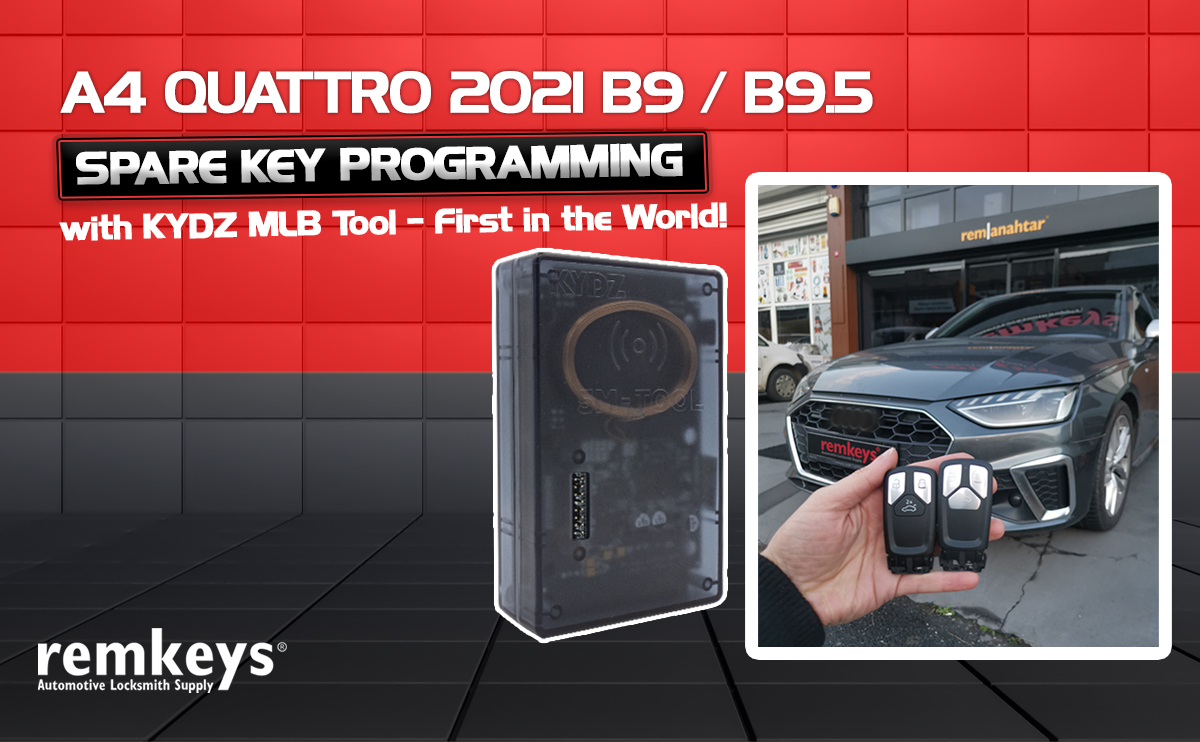 Video: A4 2021 B9 / B9.5 - Spare Key Programming - with KYDZ MLB Tool - First in the world!