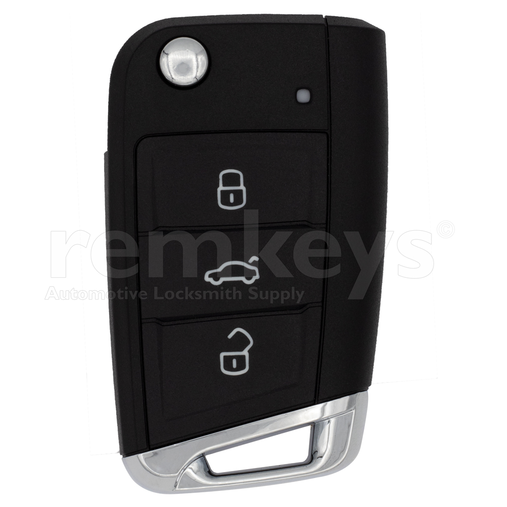 zn04-1-KYDZ Volkswagen Type 3Btn Universal Smart Remote - Keyless - ZN04 KYDZ VAG 3Btn Universal Flip Remote HU66 – ZN04 - Image 1